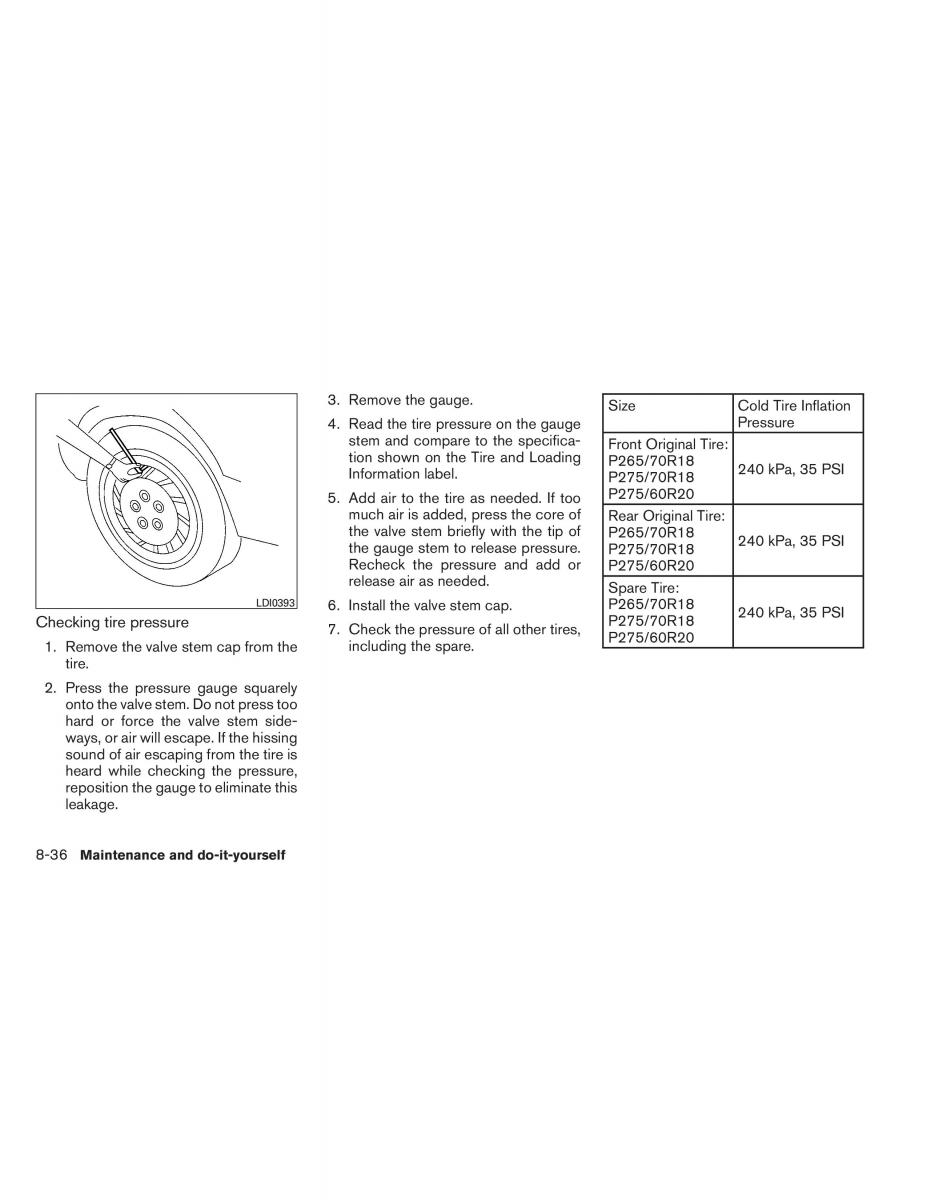 Nissan Titan I 1 owners manual / page 345