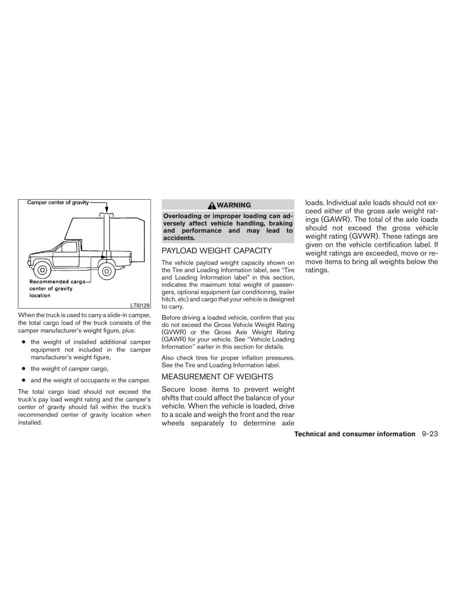 Nissan Titan I 1 owners manual / page 376