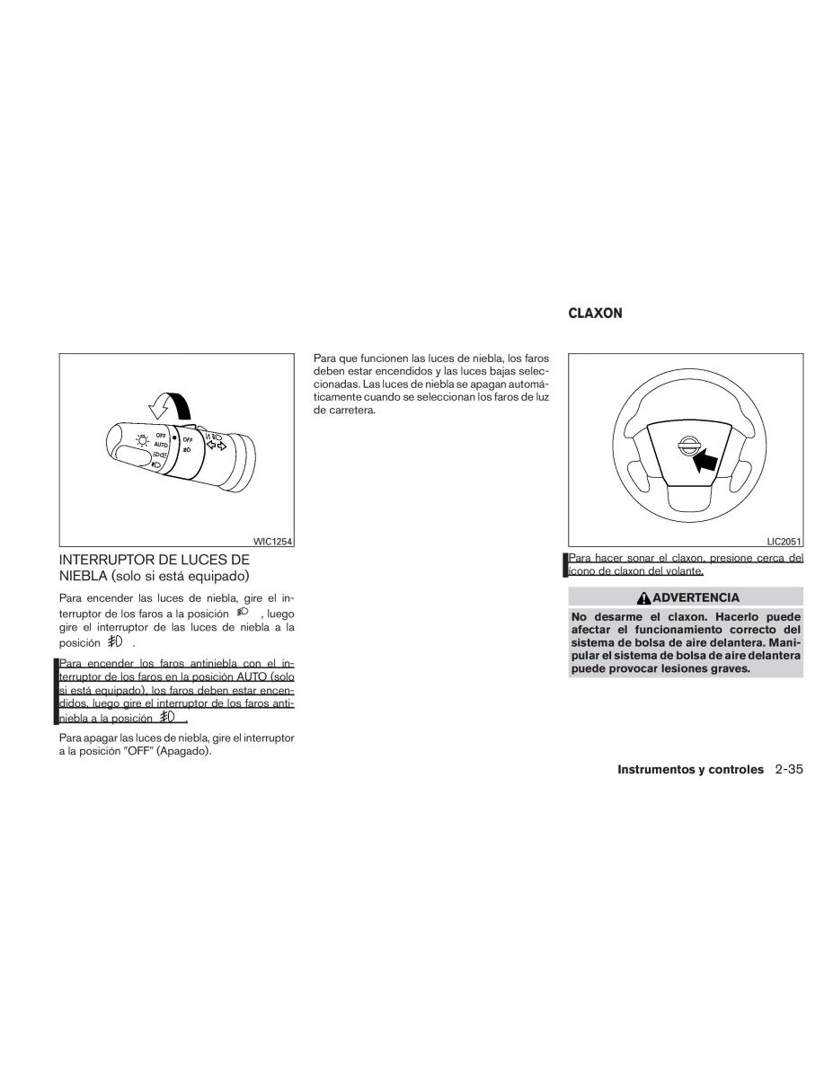 Nissan Titan I 1 manual del propietario / page 123