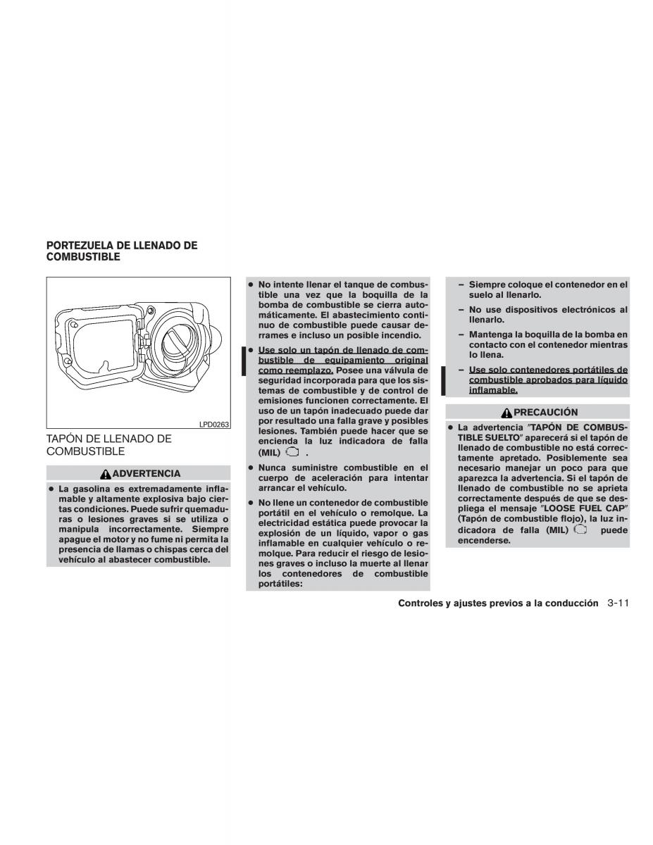 Nissan Titan I 1 manual del propietario / page 163