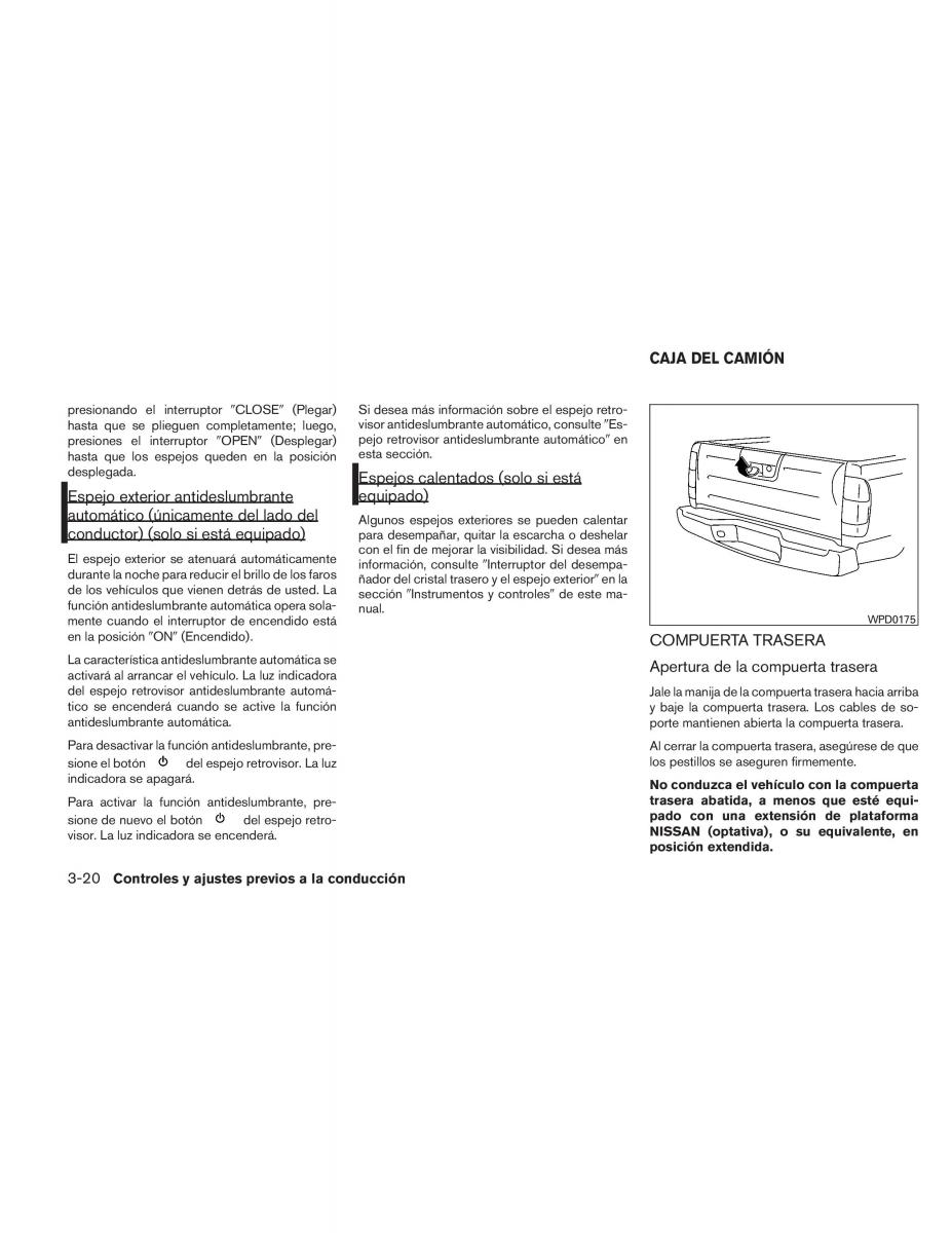 Nissan Titan I 1 manual del propietario / page 172