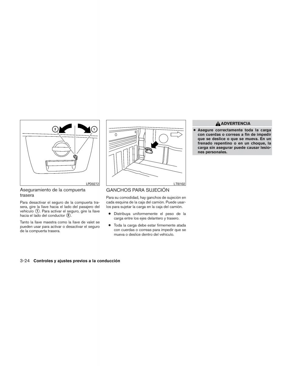 Nissan Titan I 1 manual del propietario / page 176