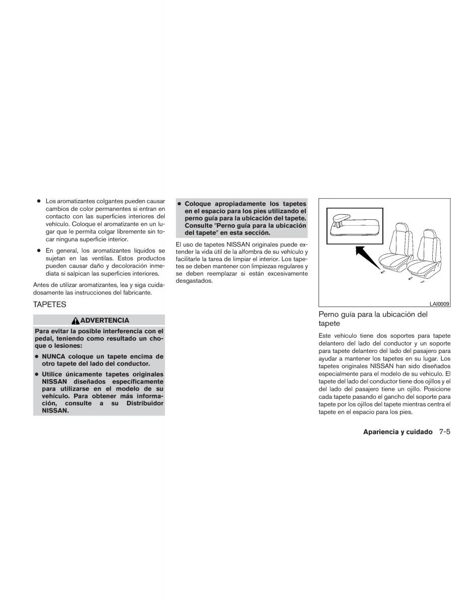 Nissan Titan I 1 manual del propietario / page 357