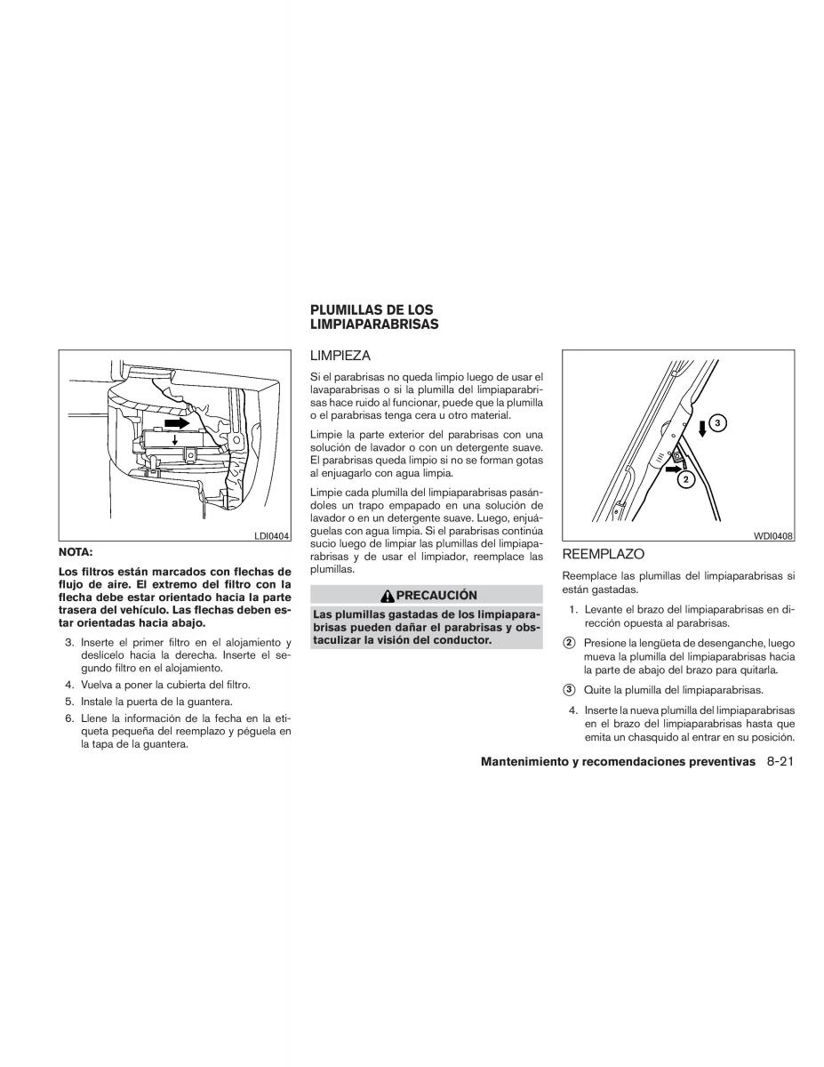 Nissan Titan I 1 manual del propietario / page 381