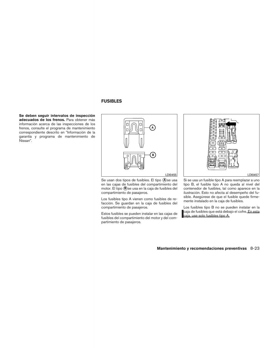 Nissan Titan I 1 manual del propietario / page 383