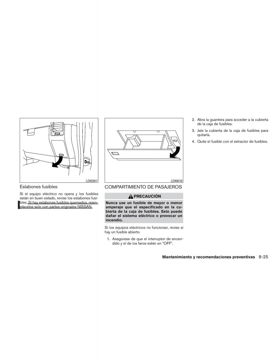 Nissan Titan I 1 manual del propietario / page 385