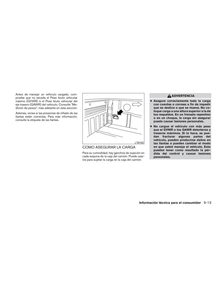 Nissan Titan I 1 manual del propietario / page 415