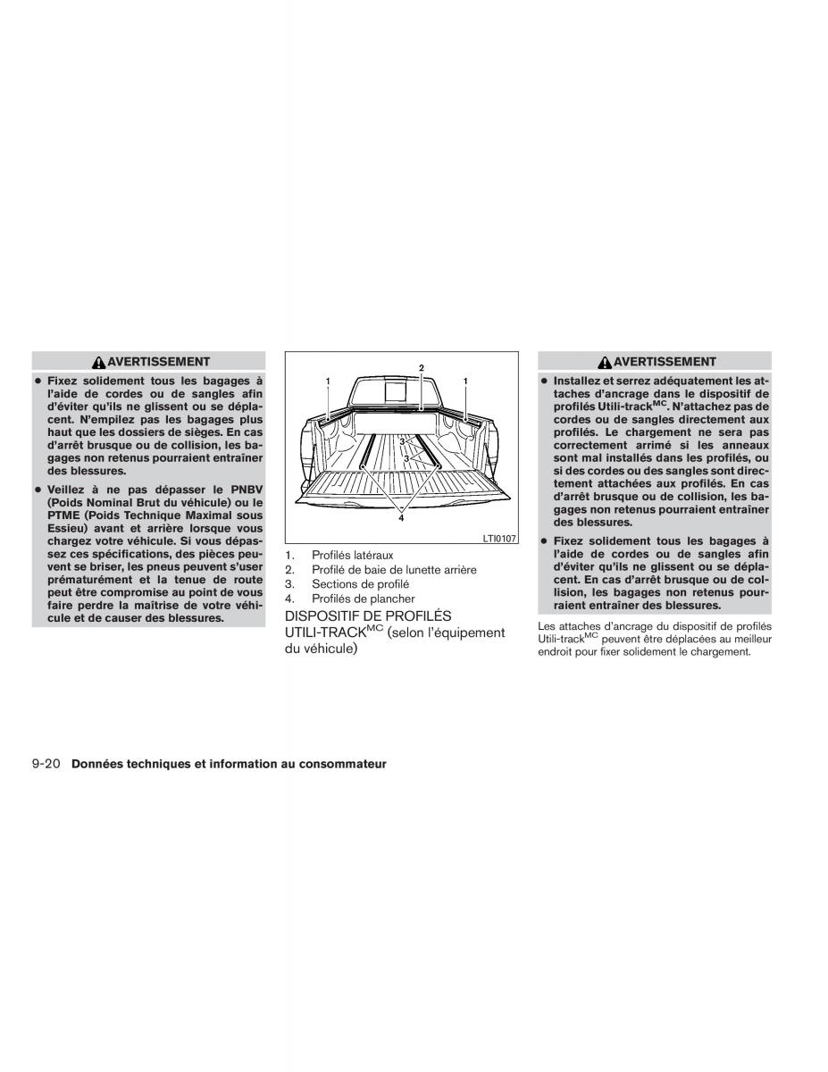 Nissan Titan I 1 manuel du proprietaire / page 425