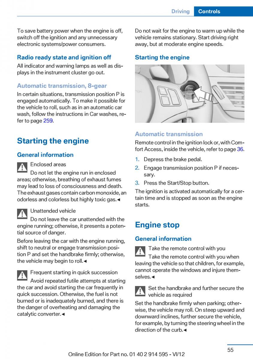 BMW X1 E84 owners manual / page 55