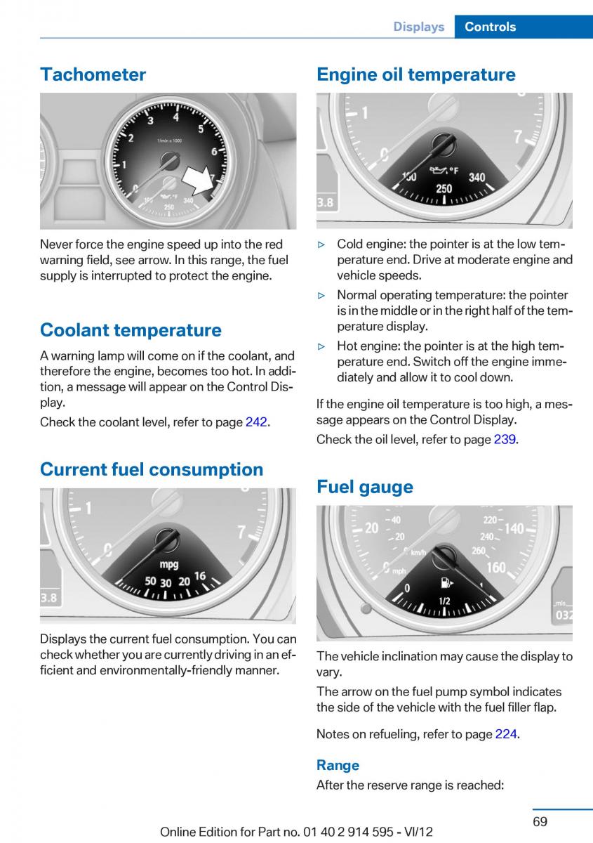 BMW X1 E84 owners manual / page 69