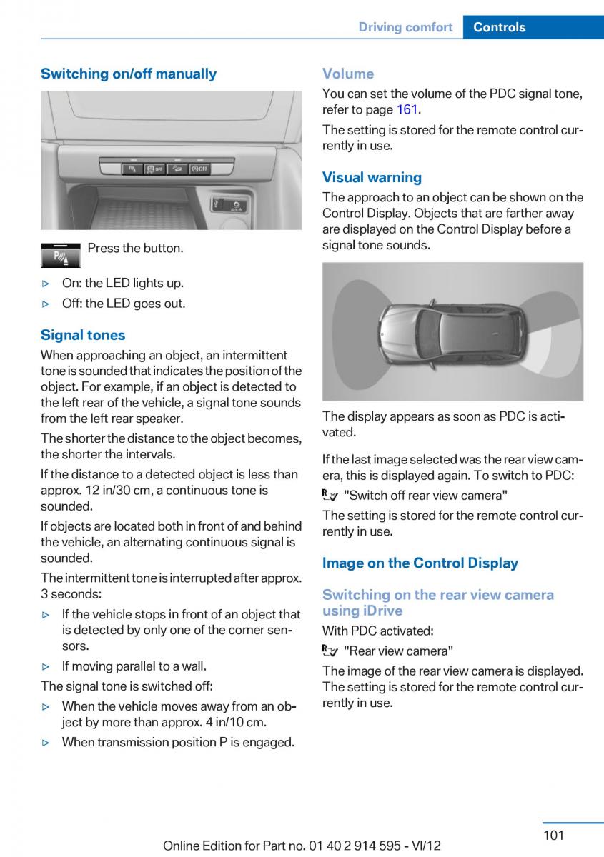 BMW X1 E84 owners manual / page 101