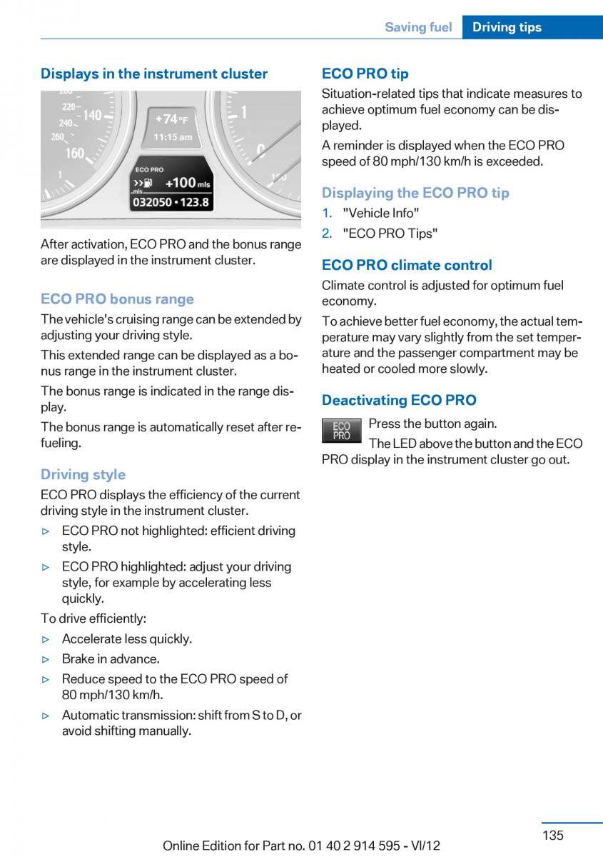 BMW X1 E84 owners manual / page 135