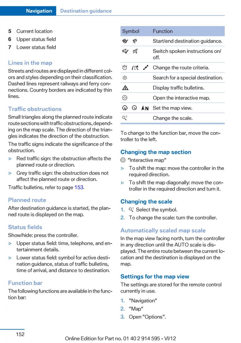 BMW X1 E84 owners manual / page 152