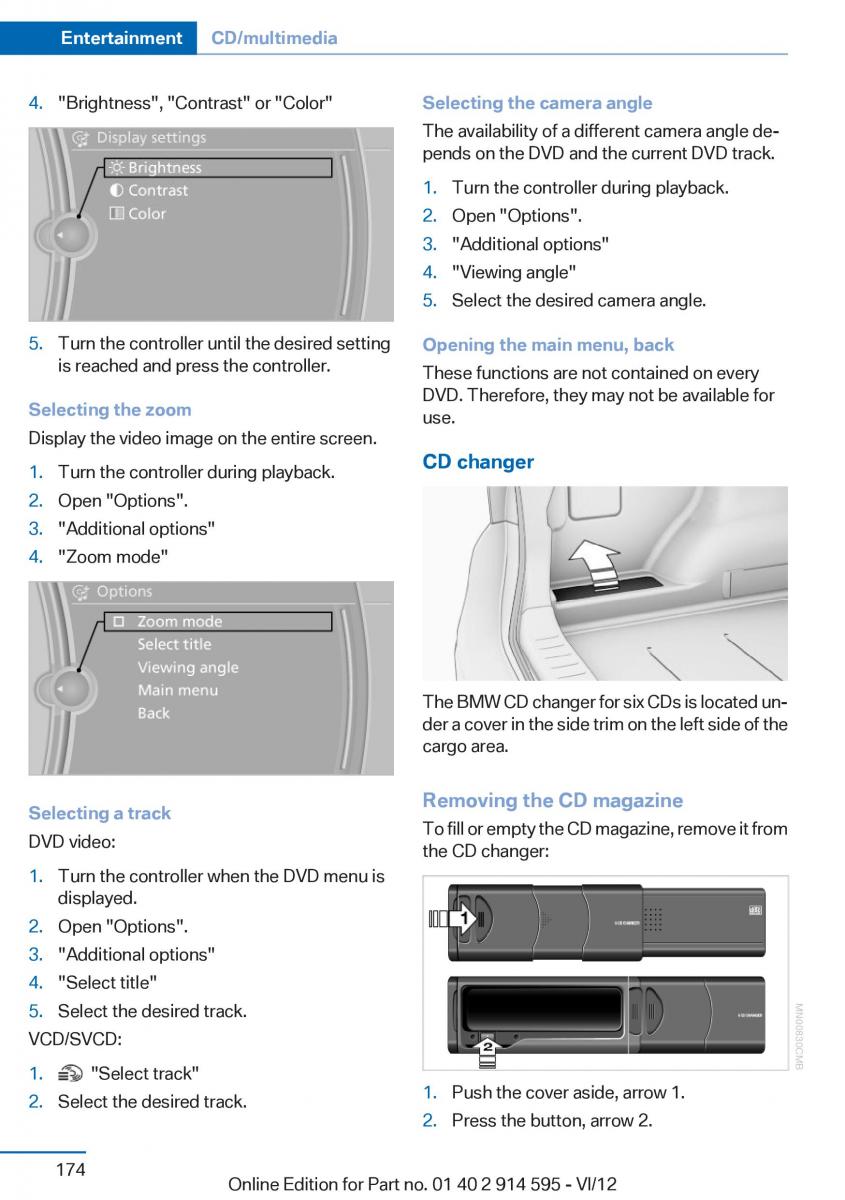 BMW X1 E84 owners manual / page 174