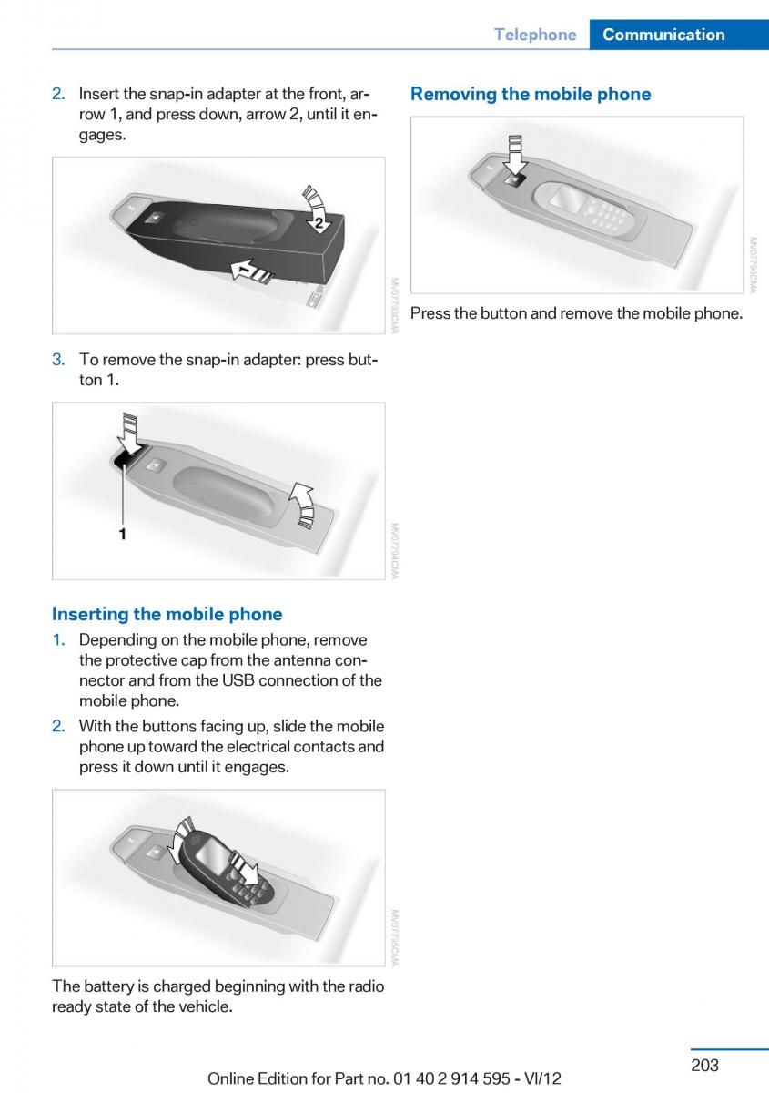 BMW X1 E84 owners manual / page 203