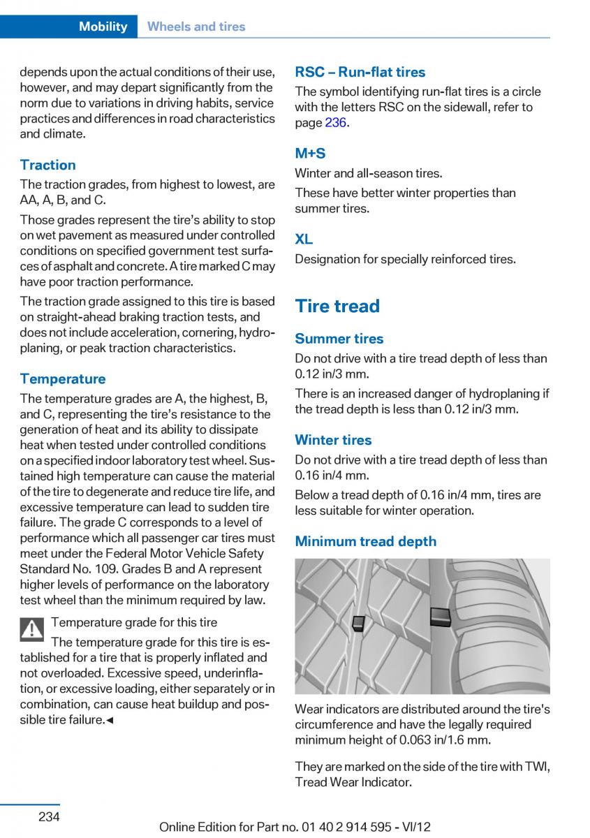 BMW X1 E84 owners manual / page 234