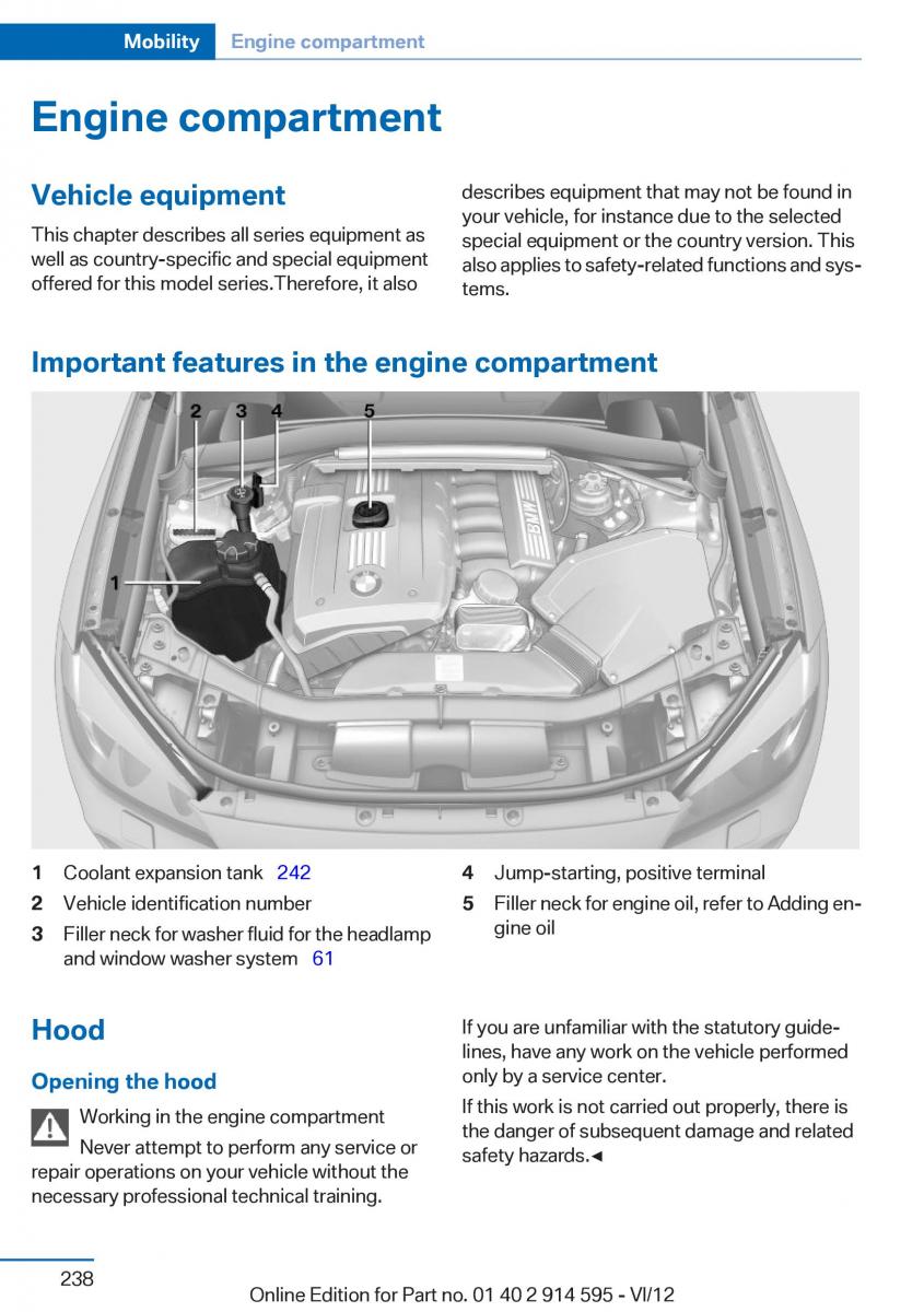 BMW X1 E84 owners manual / page 238