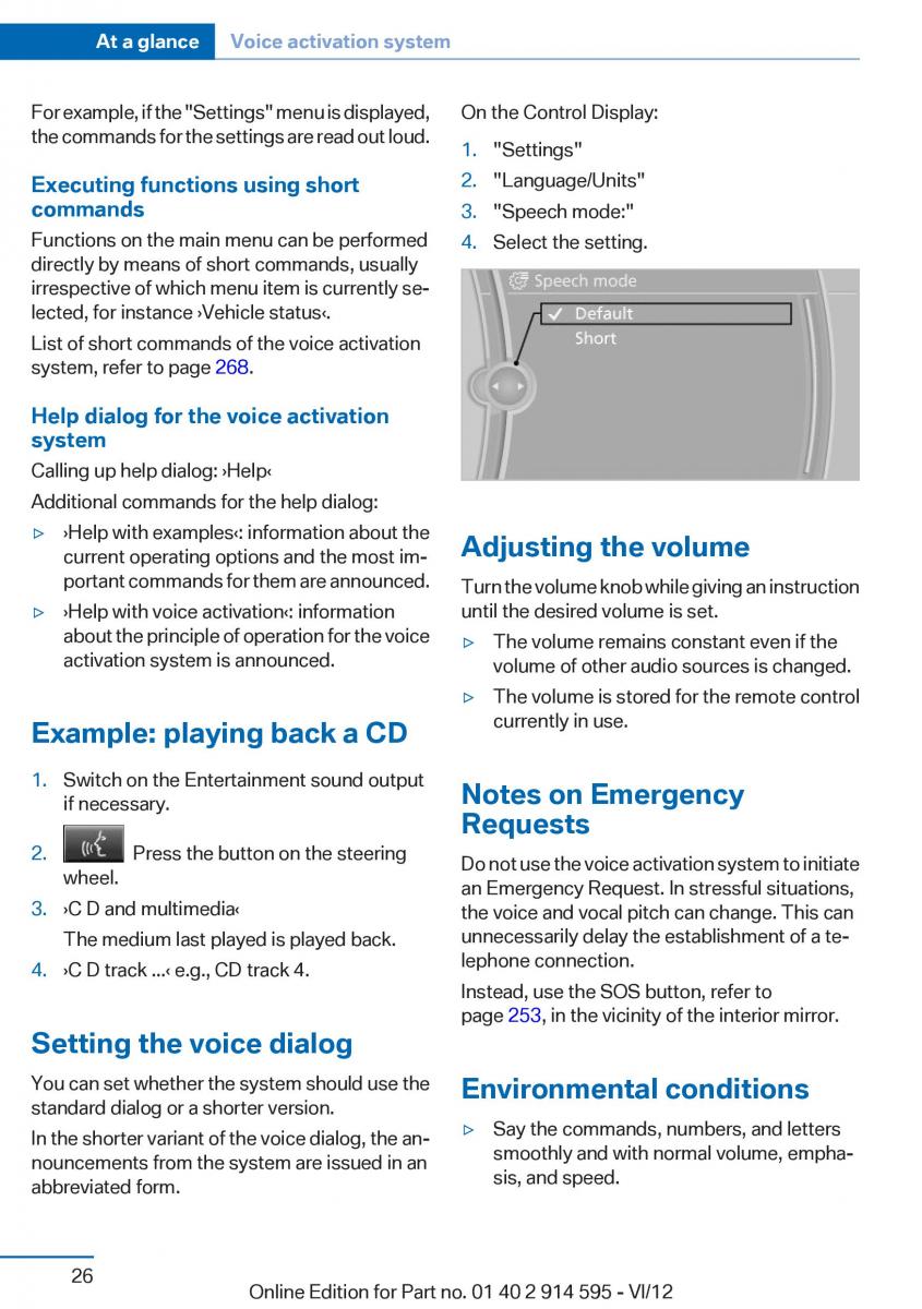 BMW X1 E84 owners manual / page 26