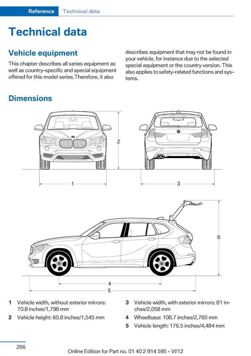 BMW X1 E84 owners manual / page 266