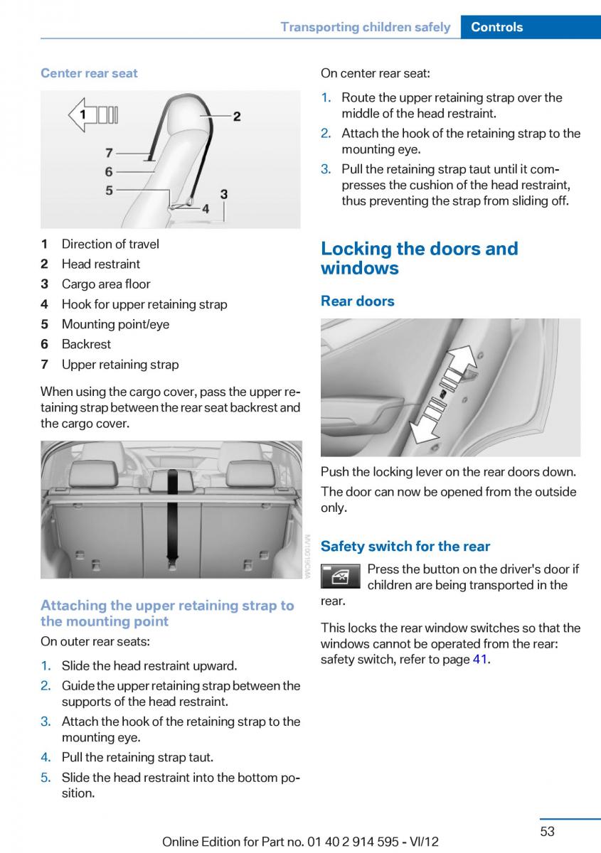 BMW X1 E84 owners manual / page 53