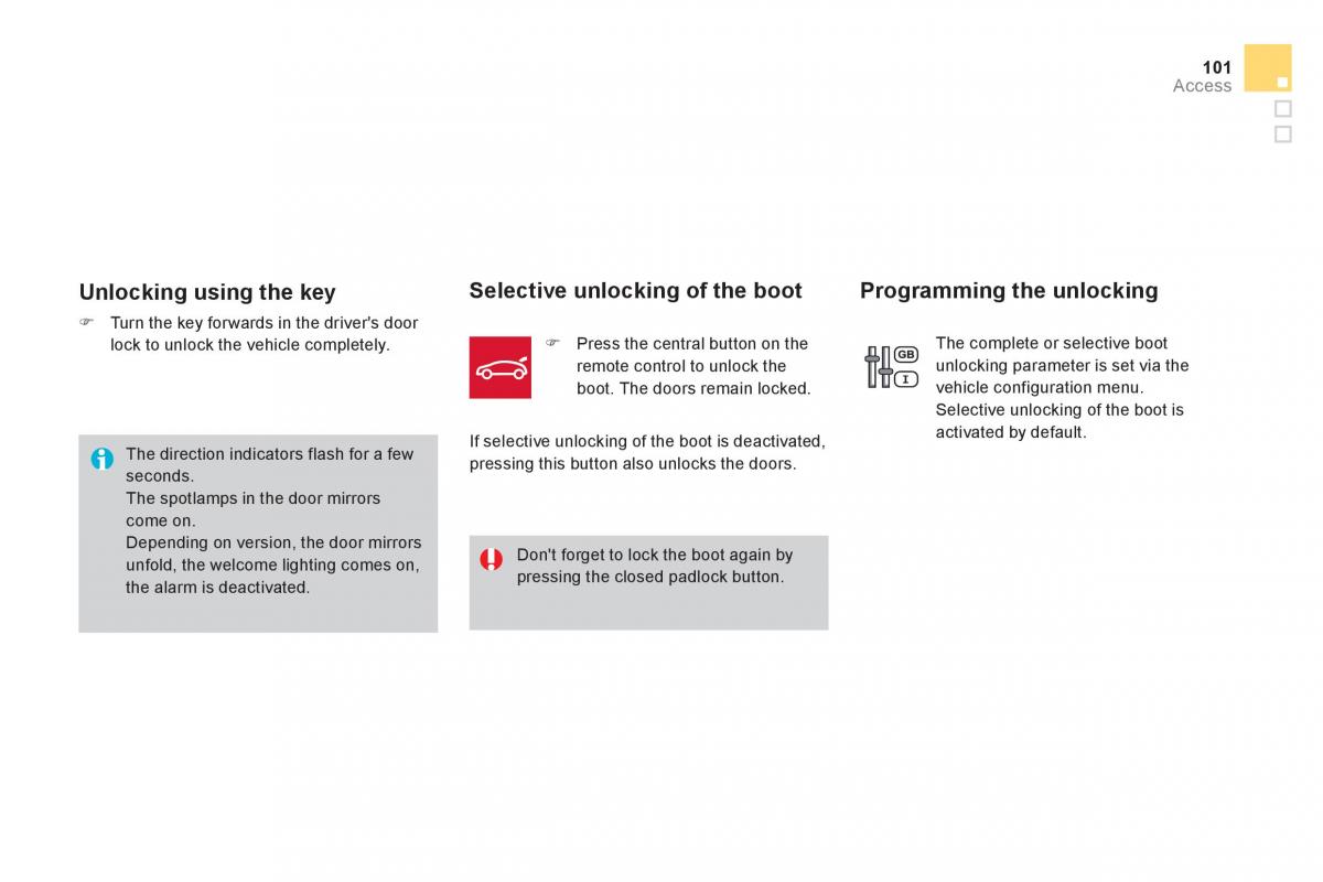 Citroen DS4 owners manual / page 103