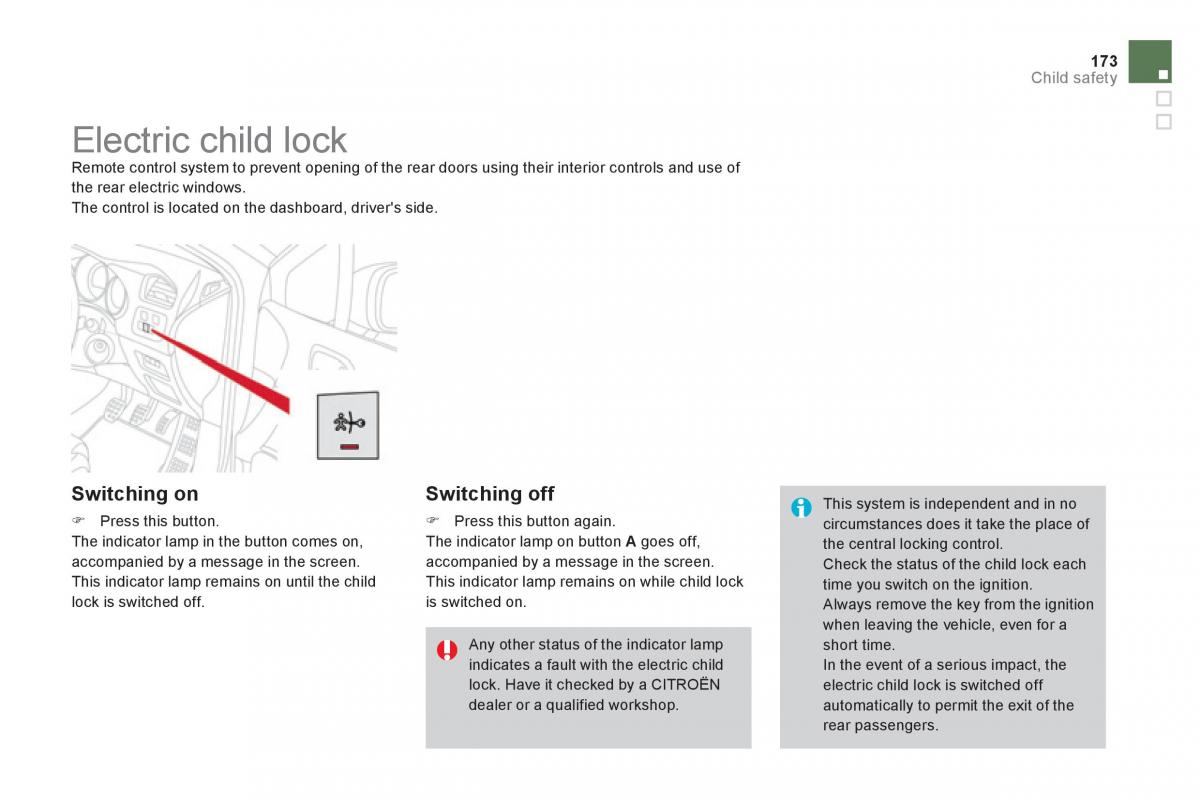 Citroen DS4 owners manual / page 175