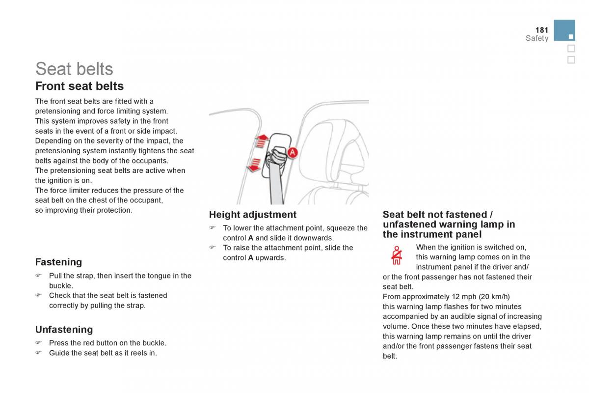 Citroen DS4 owners manual / page 183