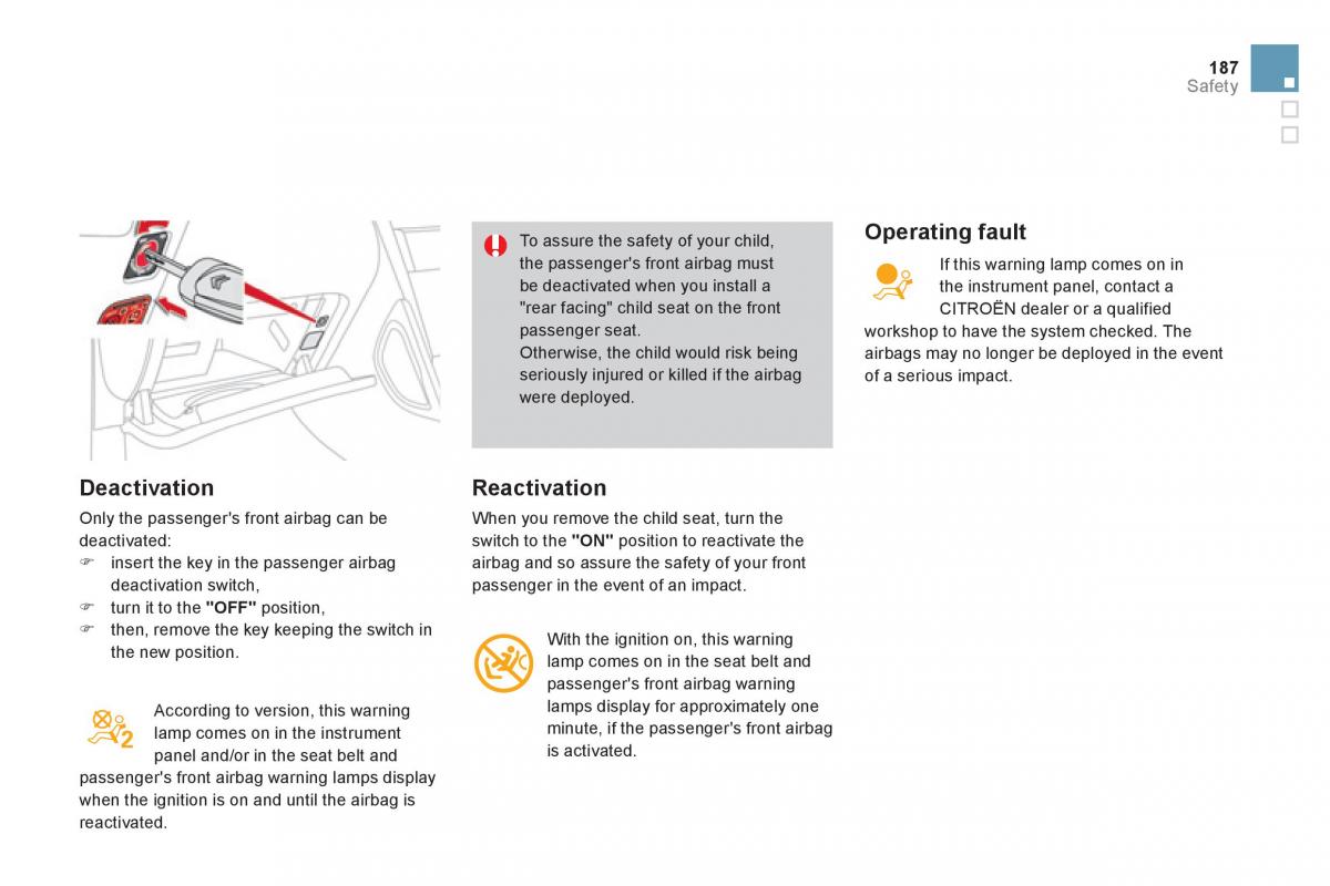 Citroen DS4 owners manual / page 189