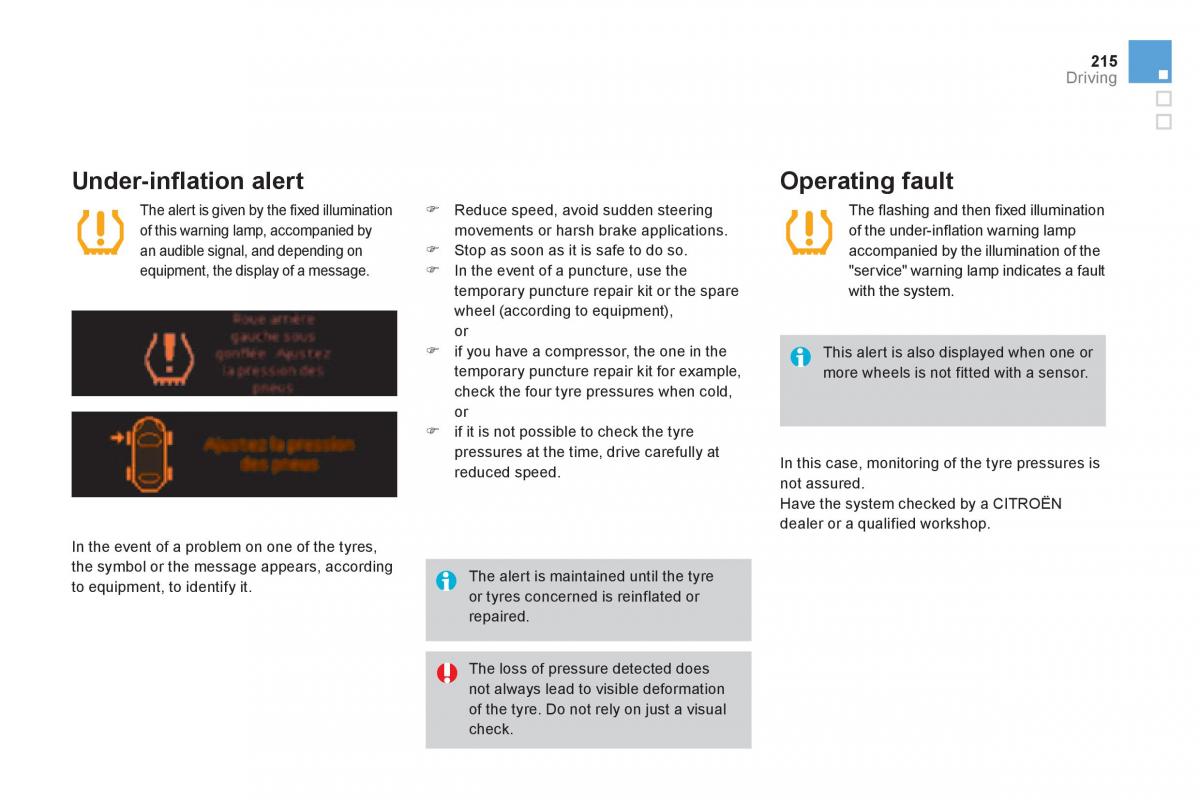 Citroen DS4 owners manual / page 217