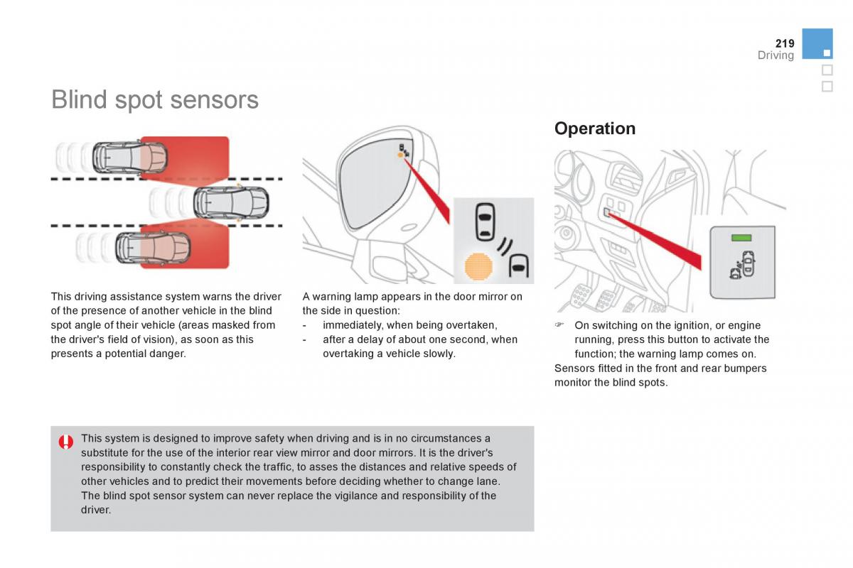 Citroen DS4 owners manual / page 221