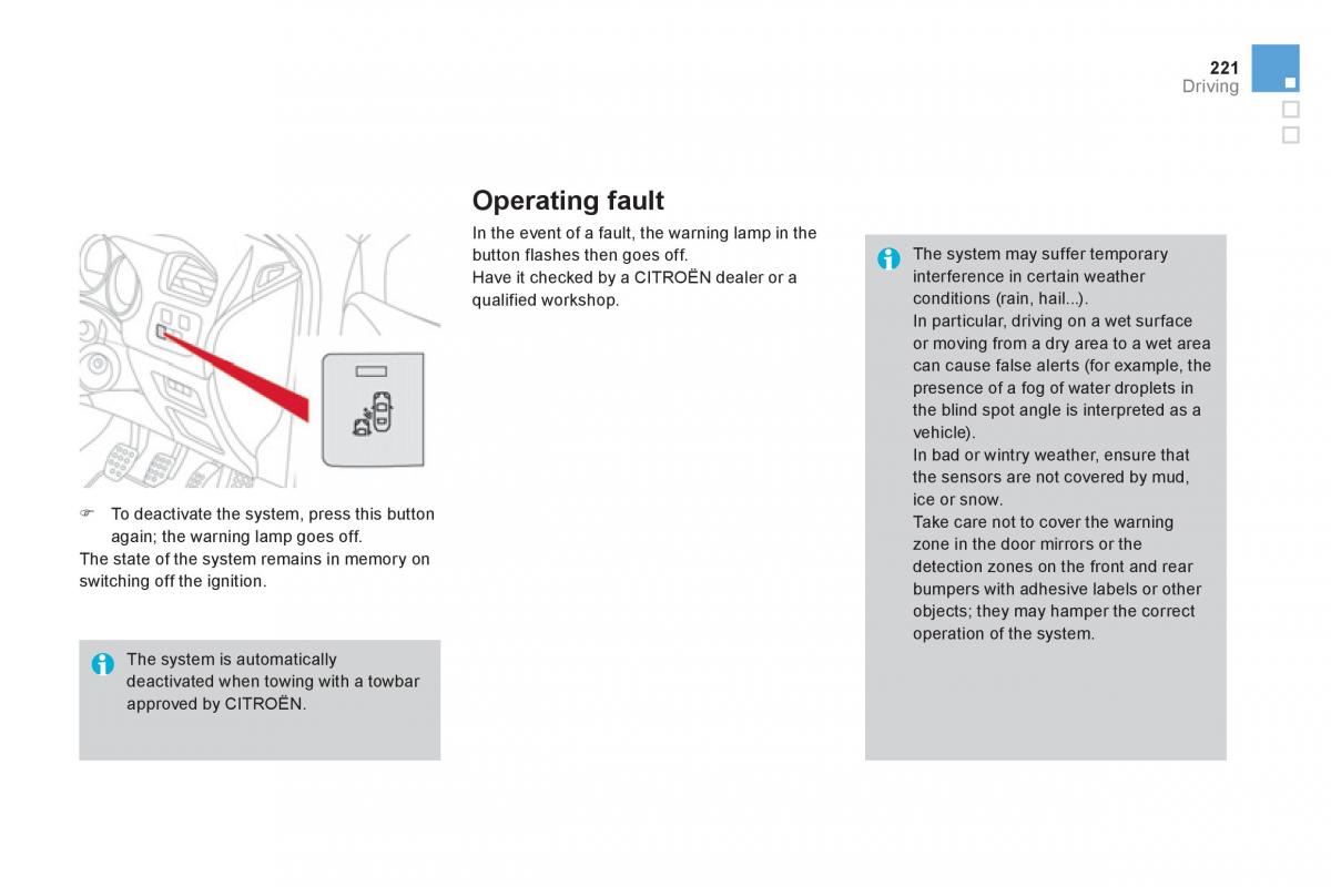 Citroen DS4 owners manual / page 223