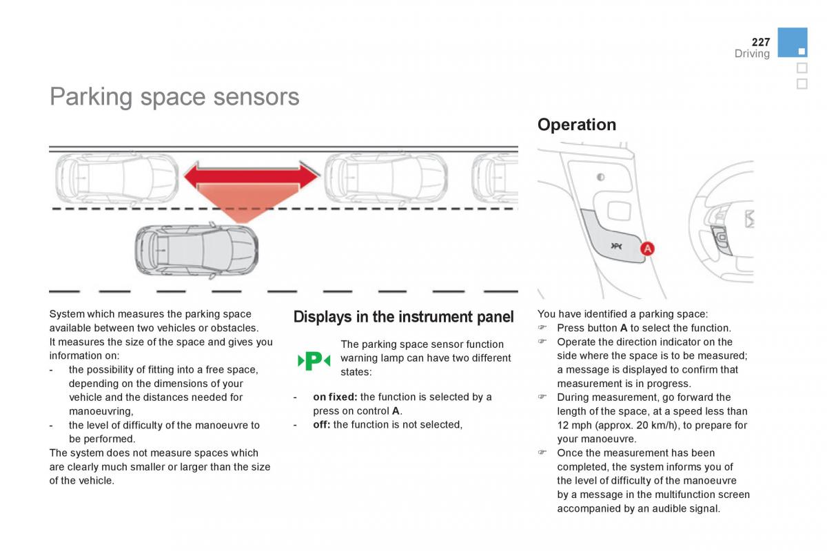 Citroen DS4 owners manual / page 229