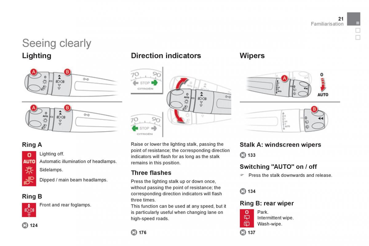 Citroen DS4 owners manual / page 23