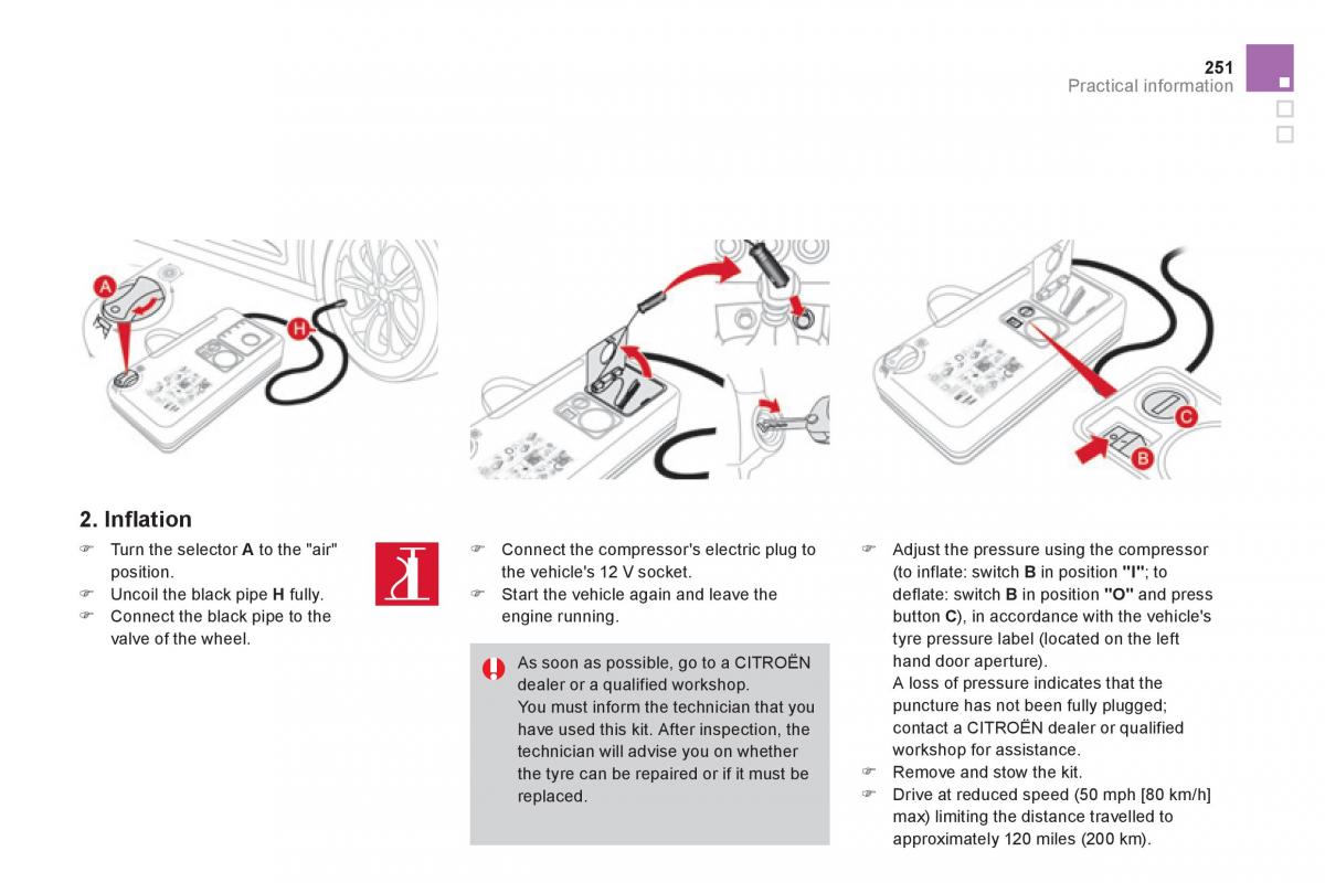 Citroen DS4 owners manual / page 253