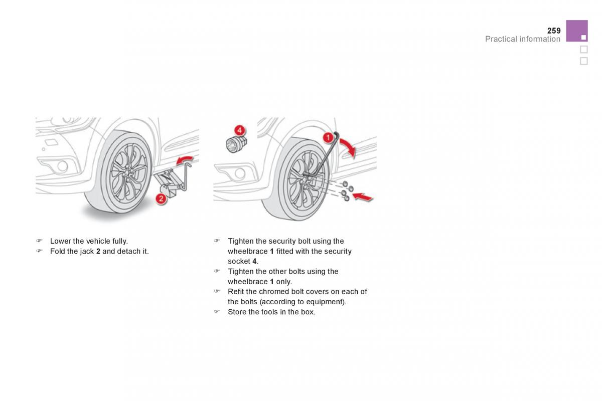 Citroen DS4 owners manual / page 261