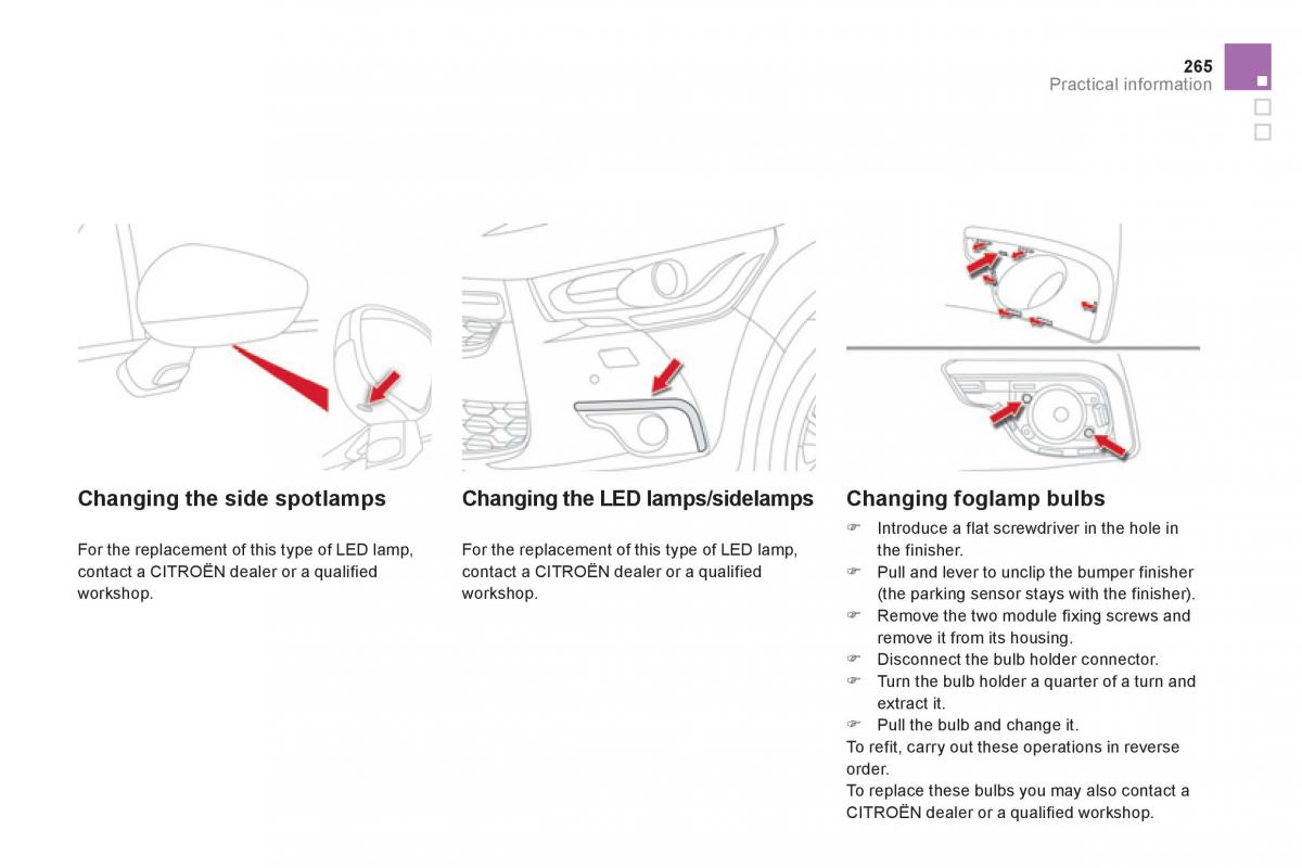 Citroen DS4 owners manual / page 267