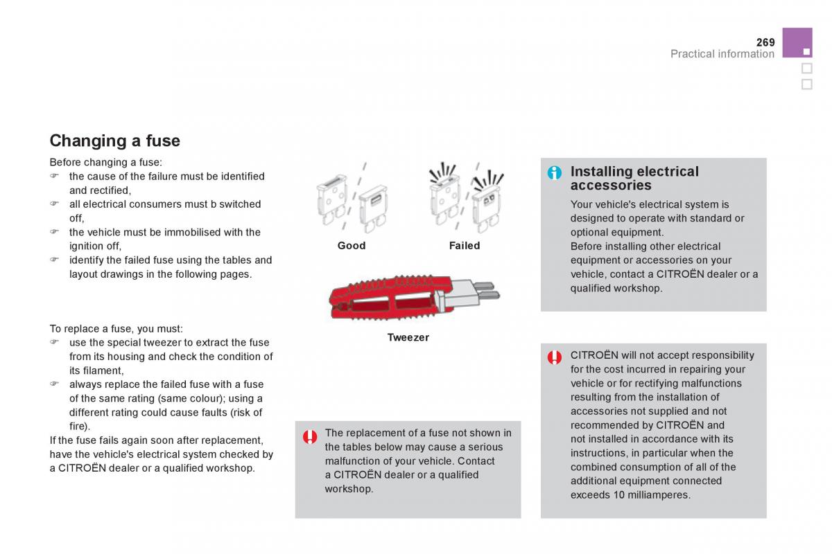 Citroen DS4 owners manual / page 271