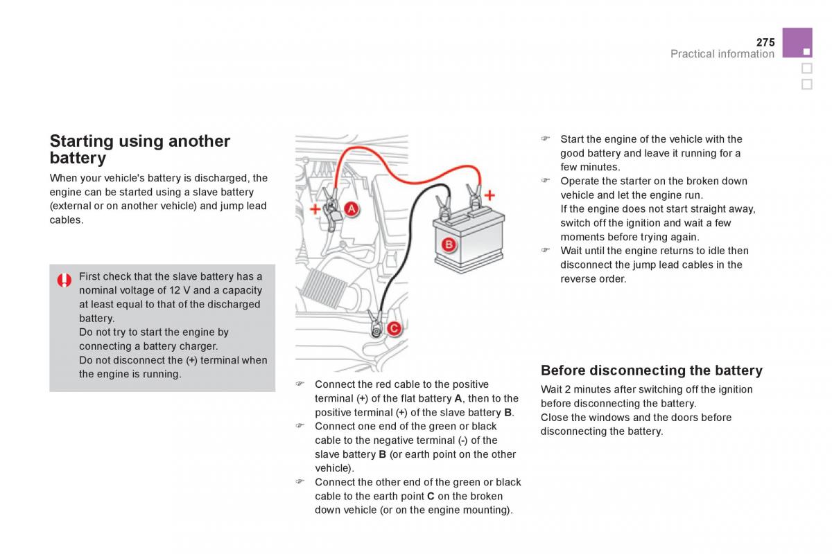 Citroen DS4 owners manual / page 277