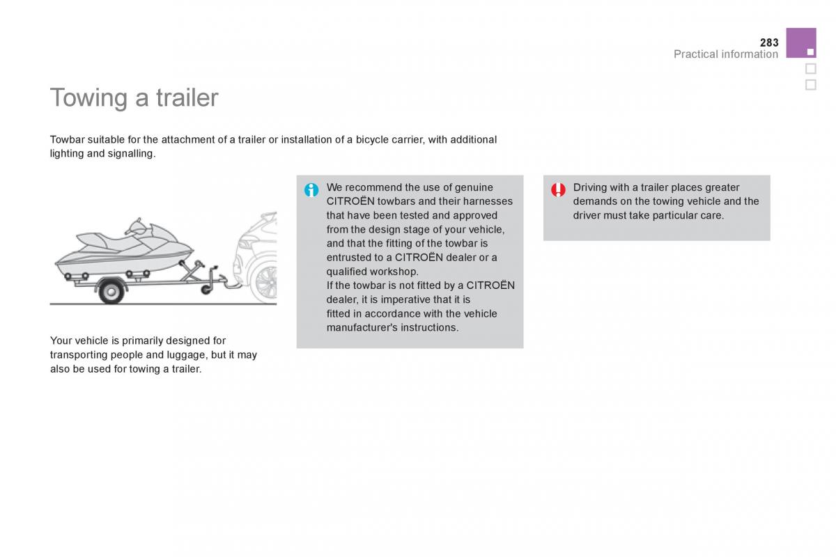 Citroen DS4 owners manual / page 285