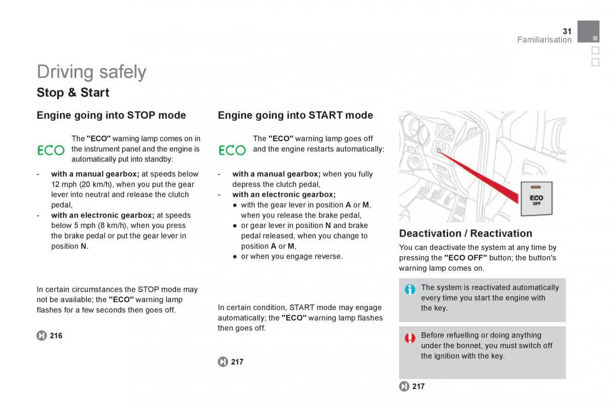 Citroen DS4 owners manual / page 33