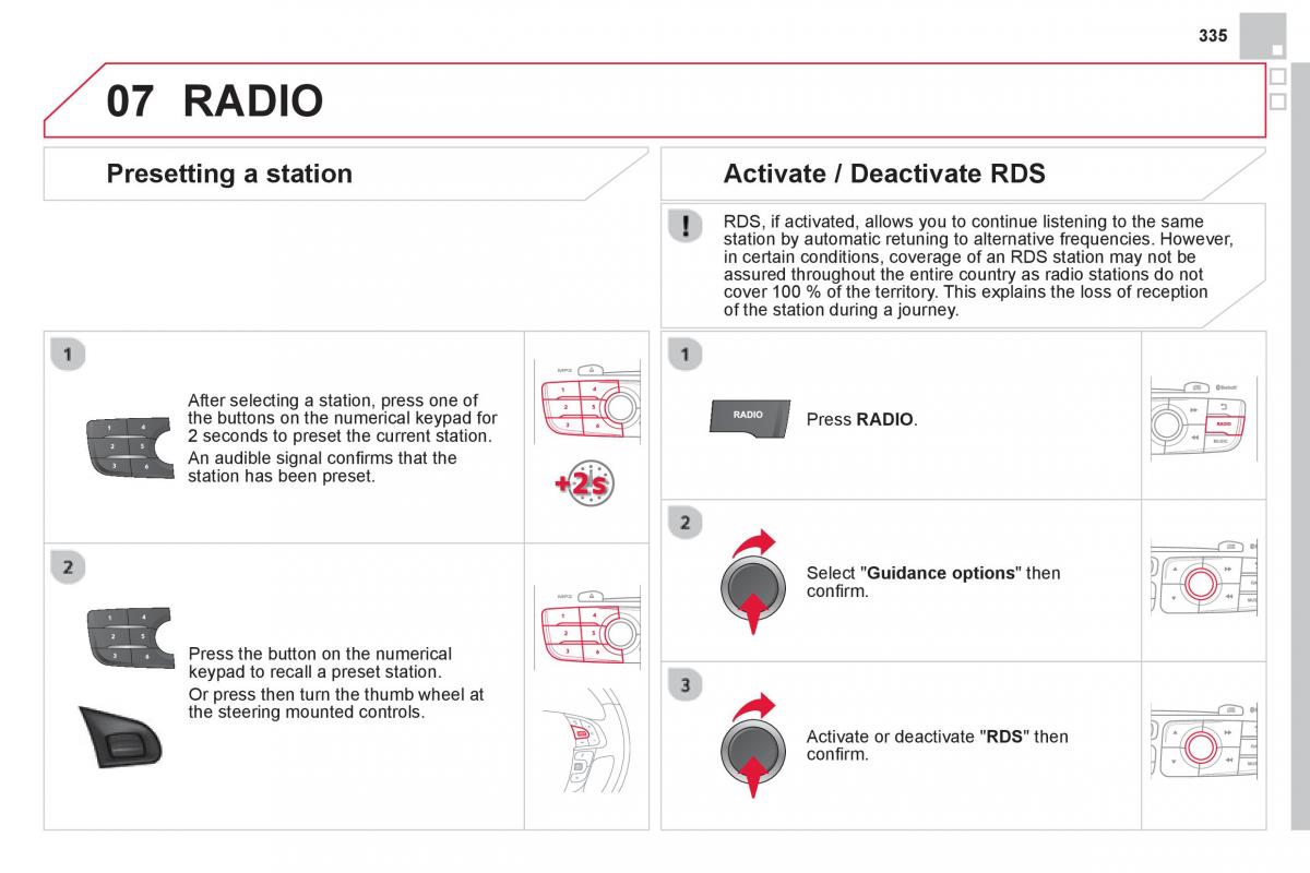 Citroen DS4 owners manual / page 337