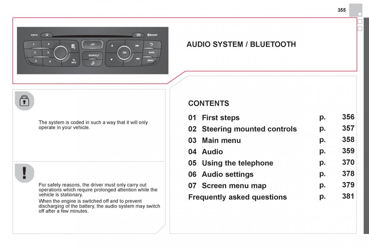 Citroen DS4 owners manual / page 357