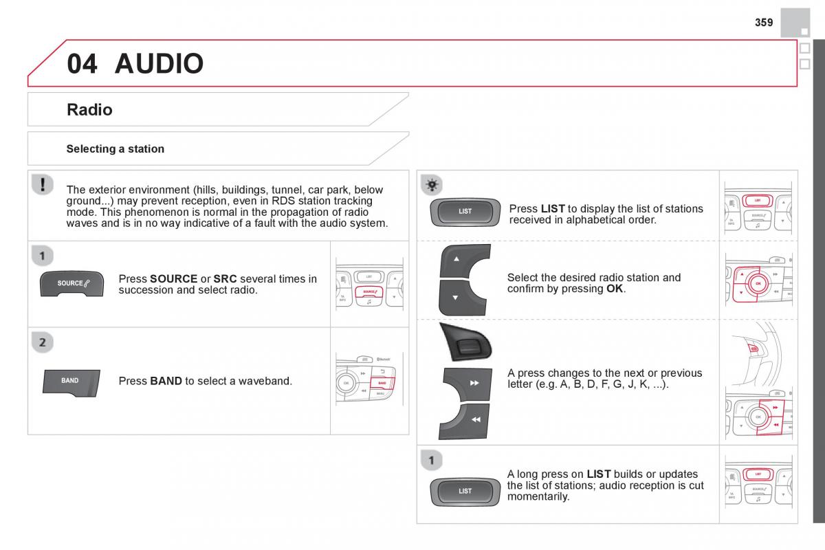 Citroen DS4 owners manual / page 361