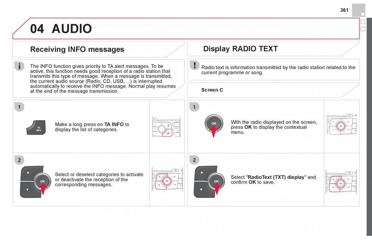 Citroen DS4 owners manual / page 363