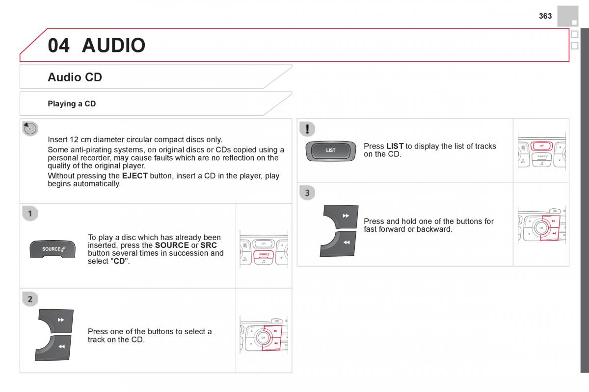 Citroen DS4 owners manual / page 365