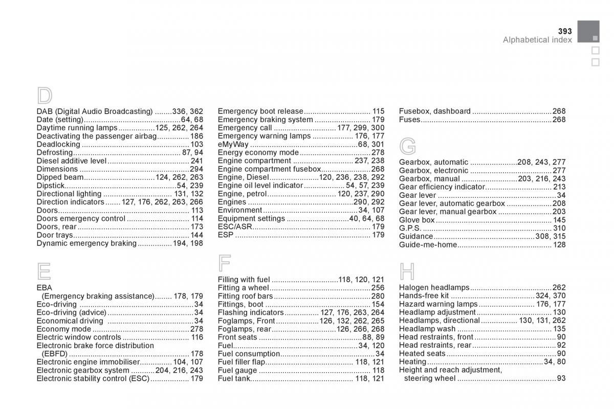 Citroen DS4 owners manual / page 395