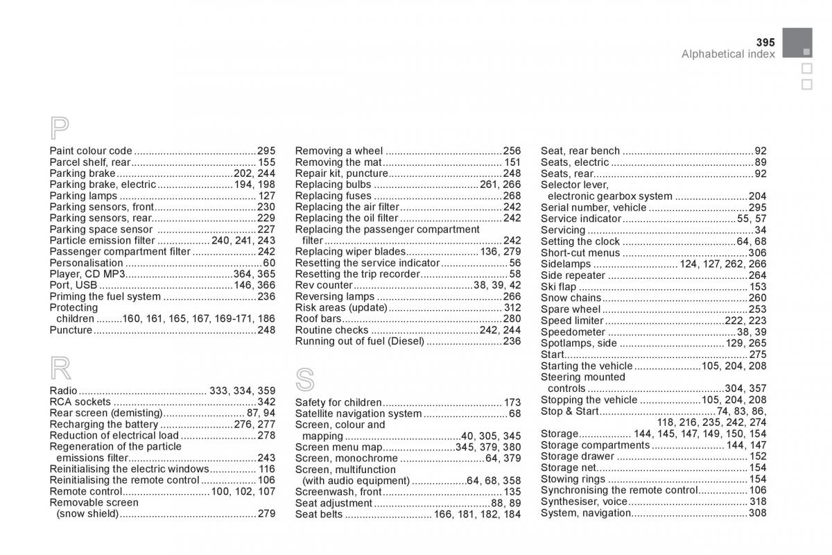 Citroen DS4 owners manual / page 397