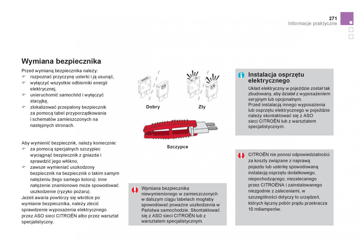 Citroen DS4 instrukcja obslugi / page 273