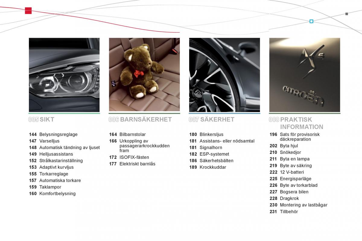 Citroen DS5 instruktionsbok / page 6