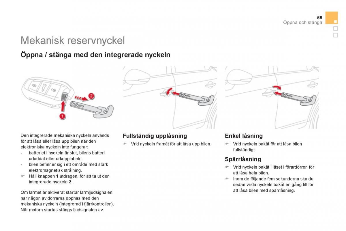 Citroen DS5 instruktionsbok / page 61